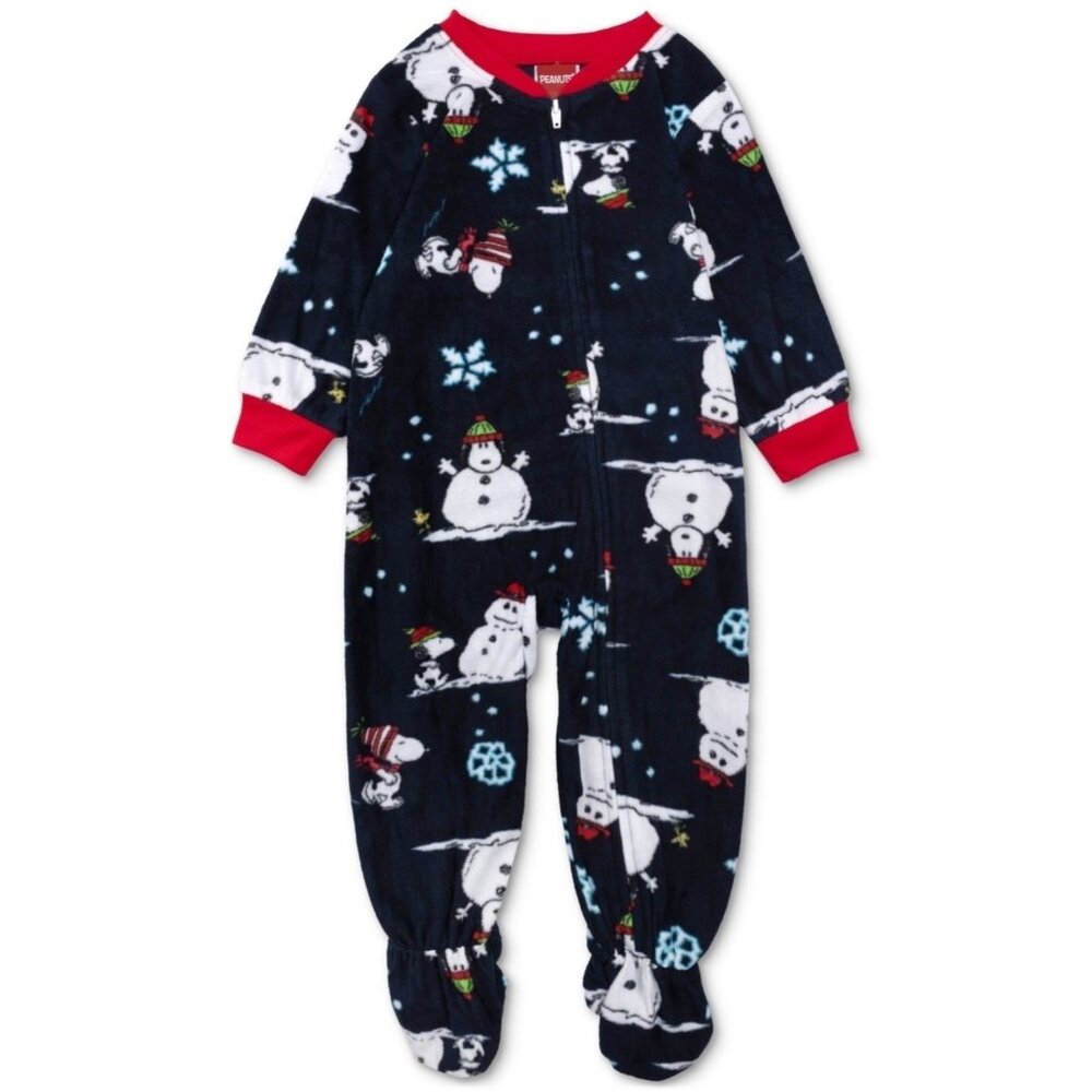 Briefly Stated Baby Peanuts Footed Pajamas Grey Size 12M